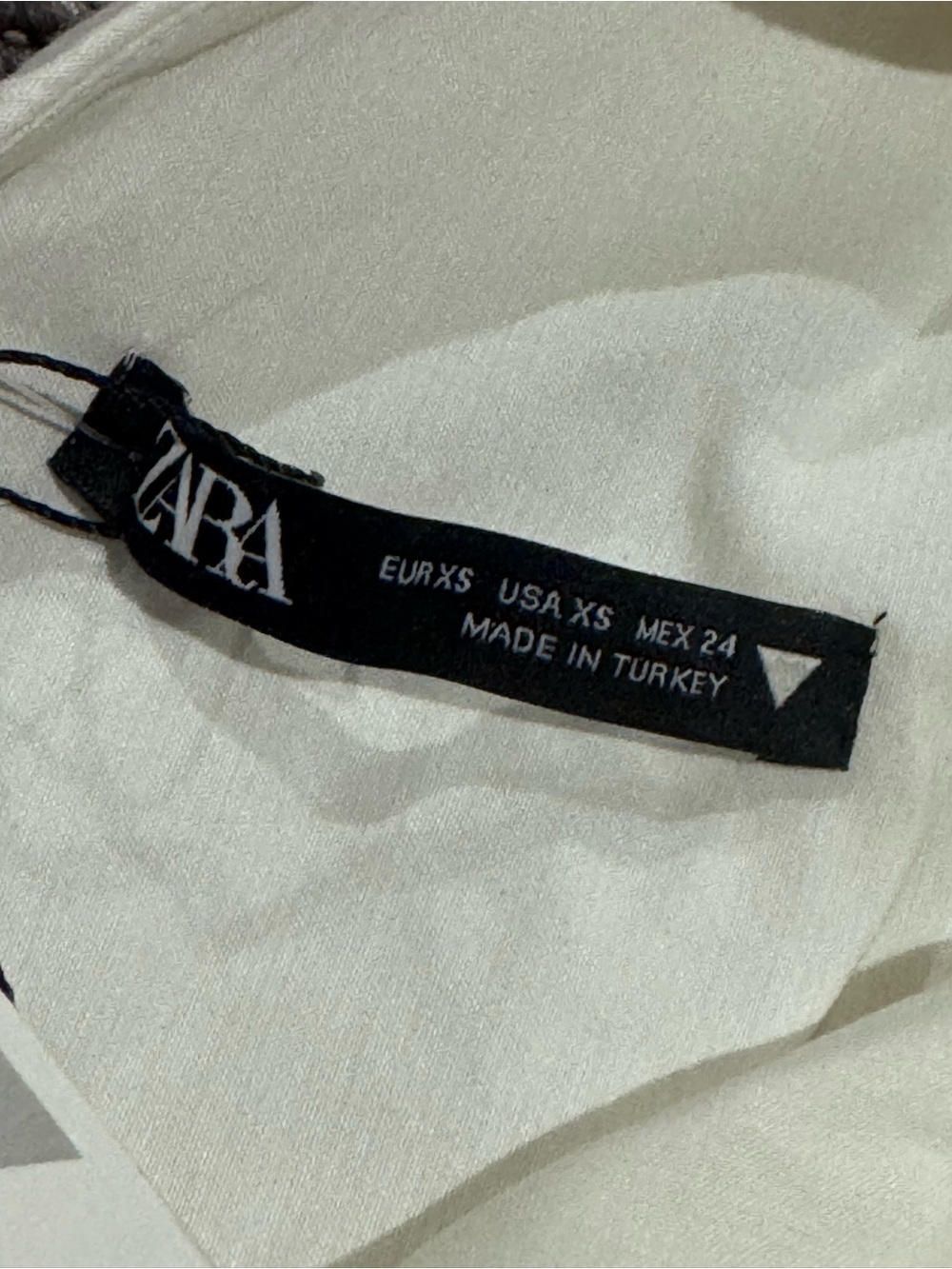 NWT Zara One-Shoulder Ivory Mini Dress with Side Tie - Picture 5 of 7